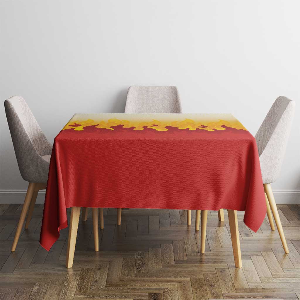 Japanese Kaen Pattern Tablecloth Flame Pillar Blazing Lion Heart LT9 - Polynesian Pride