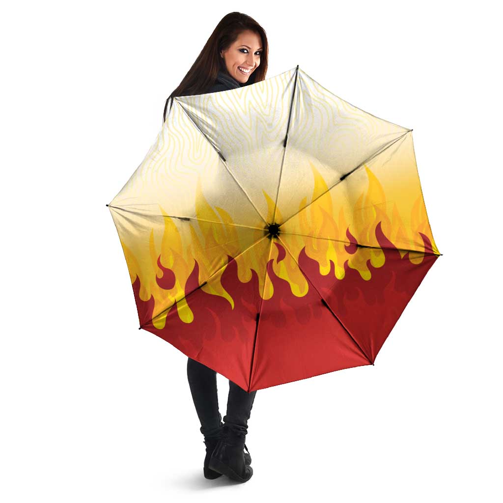 Japanese Kaen Pattern Umbrella Flame Pillar Blazing Lion Heart - Polynesian Pride