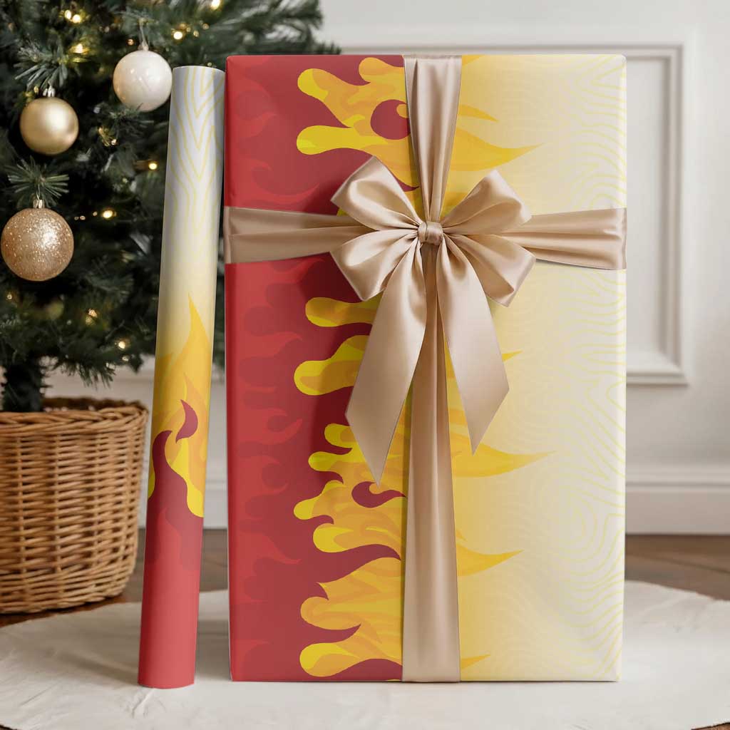 Japanese Kaen Pattern Wrapping Paper Flame Pillar Blazing Lion Heart LT9 - Polynesian Pride