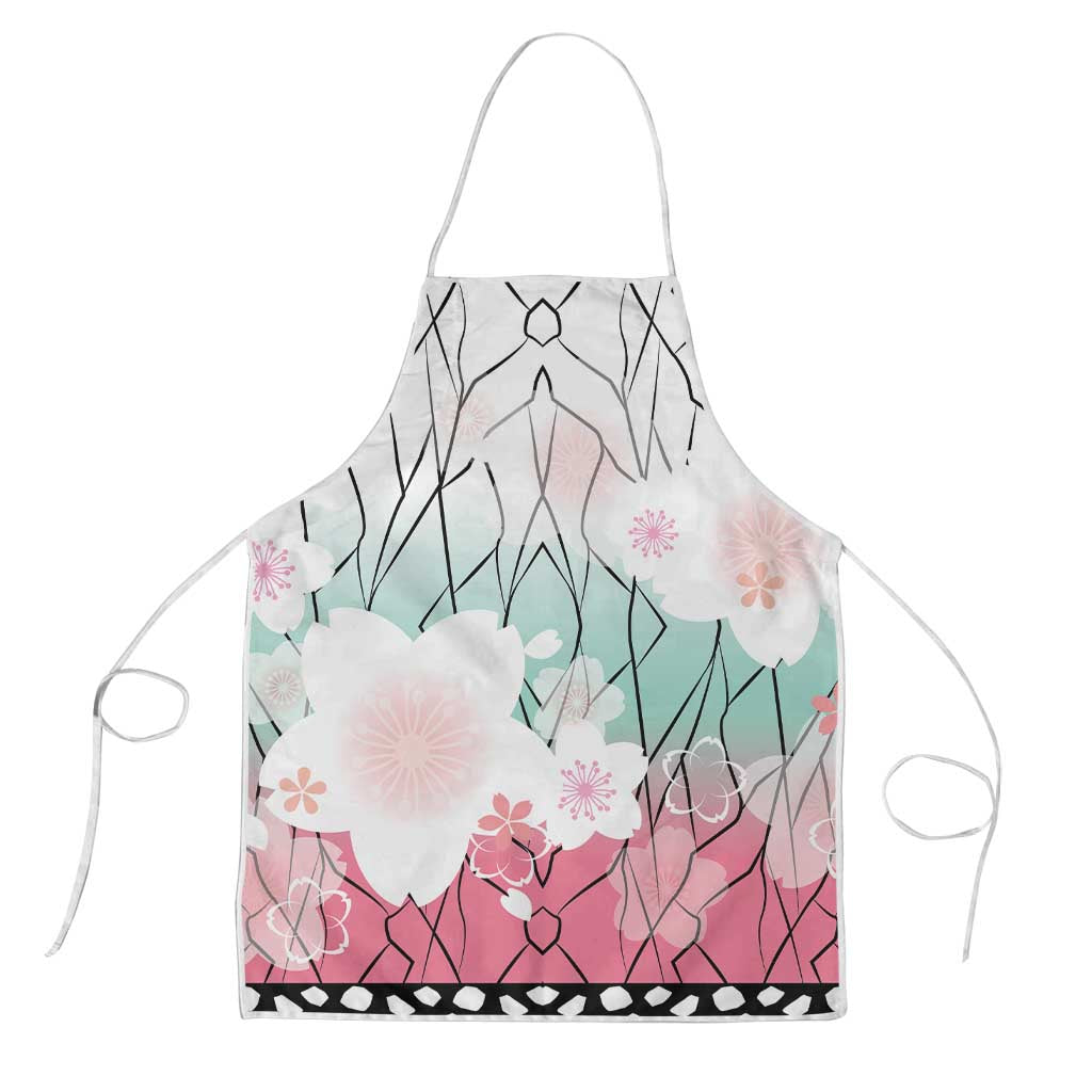 Japanese Kocho Pattern Apron Insect Pillar Butterfly Flower Fairy LT9 Pink - Polynesian Pride