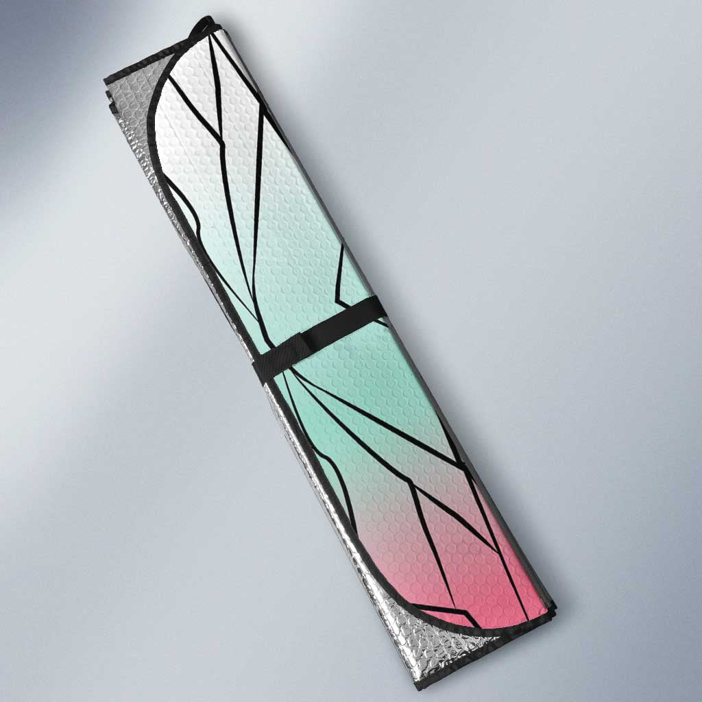 Japanese Kocho Pattern Auto Sun Shade Insect Pillar Butterfly Flower Fairy - Polynesian Pride