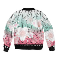 Japanese Kocho Pattern Bomber Jacket Insect Pillar Butterfly Flower Fairy LT9 - Polynesian Pride
