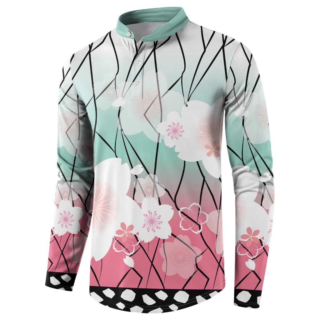 Japanese Kocho Pattern Button Sweatshirt Insect Pillar Butterfly Flower Fairy LT9 - Polynesian Pride