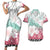 Japanese Kocho Pattern Couples Matching Short Sleeve Bodycon Dress and Hawaiian Shirt Insect Pillar Butterfly Flower Fairy - Polynesian Pride