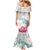 Japanese Kocho Pattern Family Matching Mermaid Dress and Hawaiian Shirt Insect Pillar Butterfly Flower Fairy - Polynesian Pride