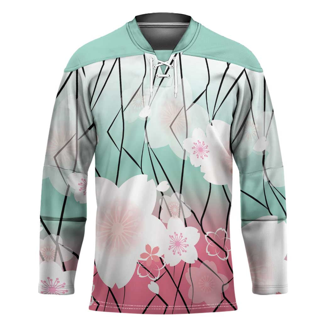 Japanese Kocho Pattern Hockey Jersey Insect Pillar Butterfly Flower Fairy - Polynesian Pride