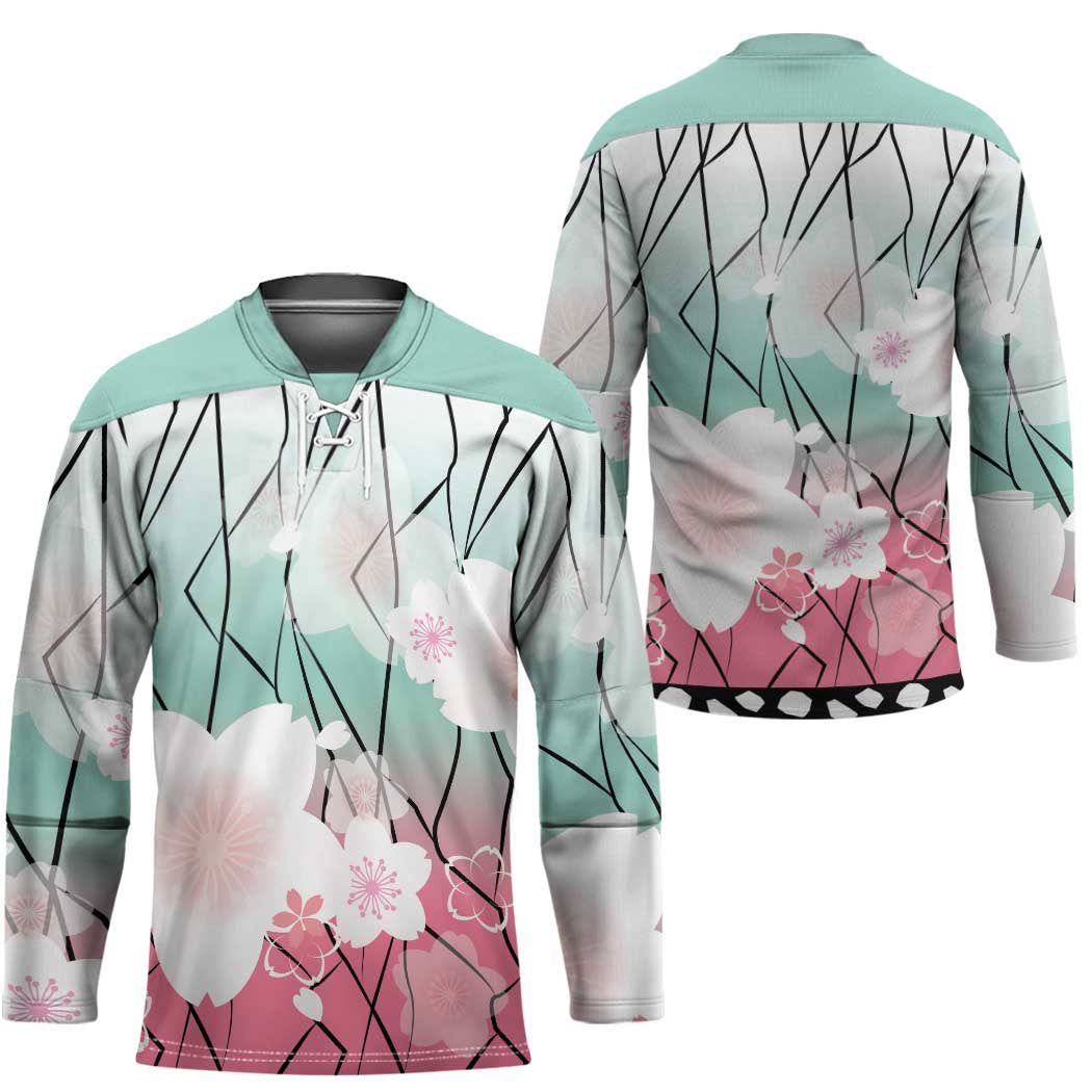 Japanese Kocho Pattern Hockey Jersey Insect Pillar Butterfly Flower Fairy LT9 - Polynesian Pride