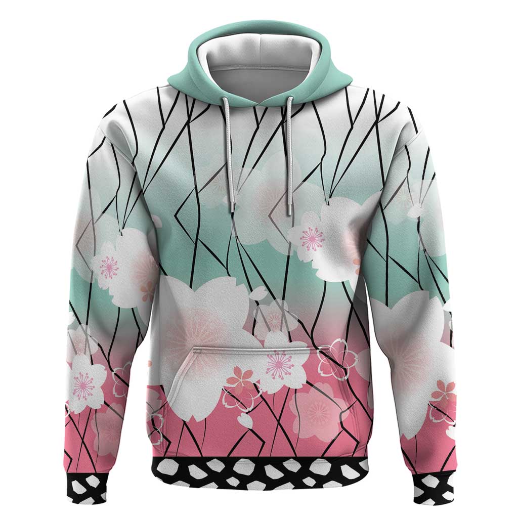 Japanese Kocho Pattern Hoodie Insect Pillar Butterfly Flower Fairy - Polynesian Pride