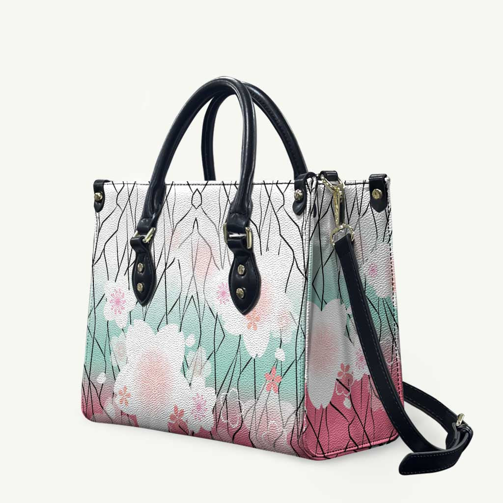 Japanese Kocho Pattern Leather Bag Insect Pillar Butterfly Flower Fairy - Polynesian Pride