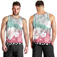 Japanese Kocho Pattern Men Tank Top Insect Pillar Butterfly Flower Fairy LT9 - Polynesian Pride