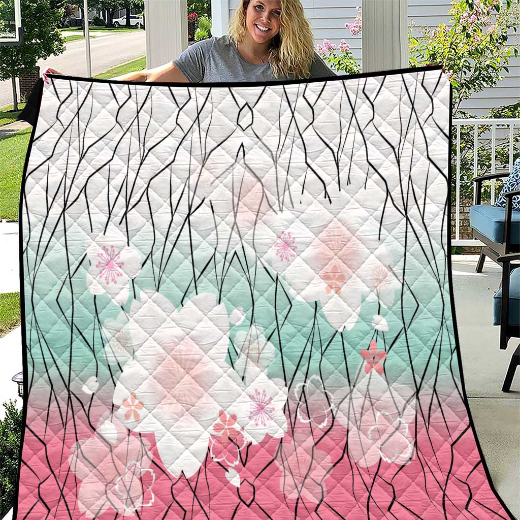 Japanese Kocho Pattern Quilt Insect Pillar Butterfly Flower Fairy - Polynesian Pride