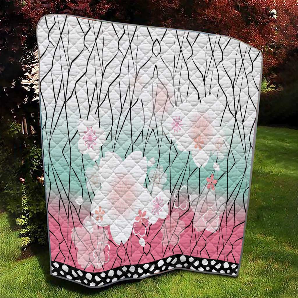 Japanese Kocho Pattern Quilt Insect Pillar Butterfly Flower Fairy - Polynesian Pride