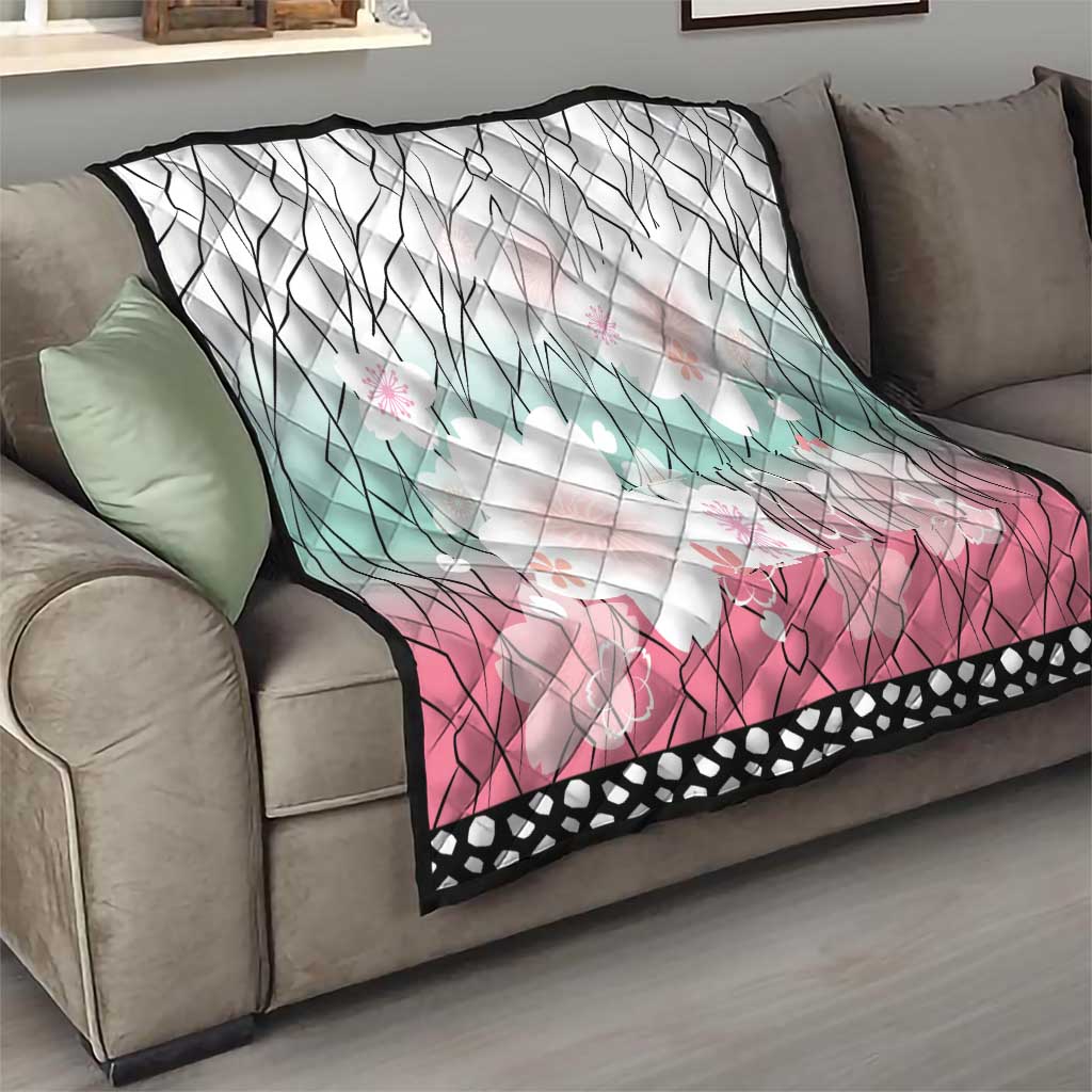 Japanese Kocho Pattern Quilt Insect Pillar Butterfly Flower Fairy - Polynesian Pride