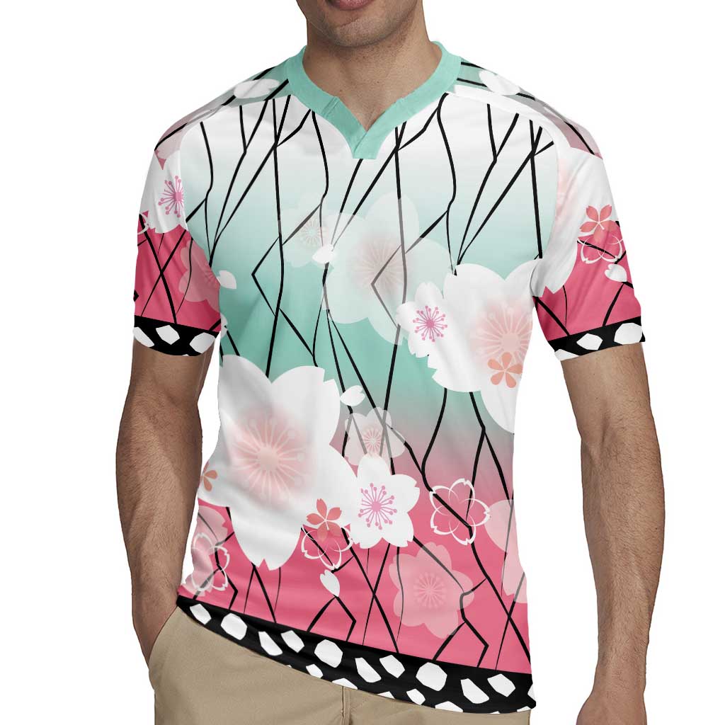 Japanese Kocho Pattern Rugby Jersey Insect Pillar Butterfly Flower Fairy LT9 - Polynesian Pride