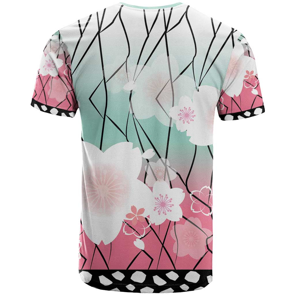 Japanese Kocho Pattern T Shirt Insect Pillar Butterfly Flower Fairy - Polynesian Pride
