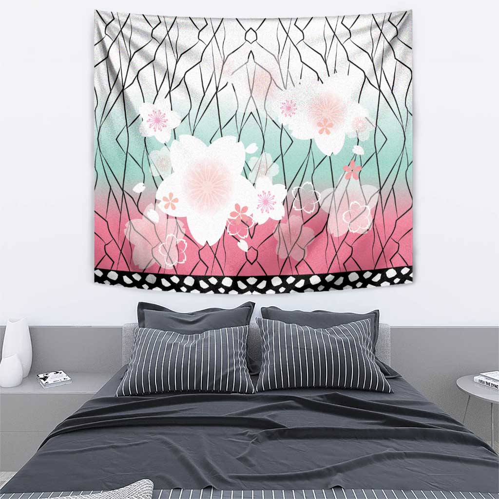 Japanese Kocho Pattern Tapestry Insect Pillar Butterfly Flower Fairy - Polynesian Pride