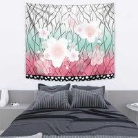 Japanese Kocho Pattern Tapestry Insect Pillar Butterfly Flower Fairy - Polynesian Pride