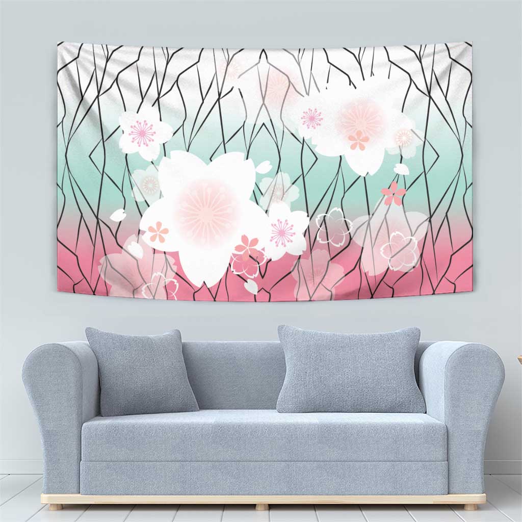 Japanese Kocho Pattern Tapestry Insect Pillar Butterfly Flower Fairy - Polynesian Pride