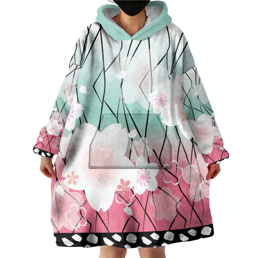 Japanese Kocho Pattern Wearable Blanket Hoodie Insect Pillar Butterfly Flower Fairy LT9 - Polynesian Pride