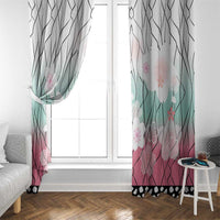 Japanese Kocho Pattern Window Curtain Insect Pillar Butterfly Flower Fairy - Polynesian Pride