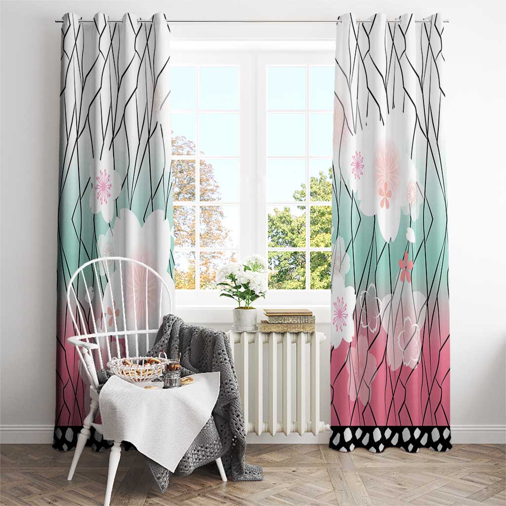 Japanese Kocho Pattern Window Curtain Insect Pillar Butterfly Flower Fairy - Polynesian Pride