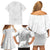 Samoa Lotu Tamaiti Family Matching Off Shoulder Short Dress and Hawaiian Shirt Polynesian White Sunday Simple LT9 - Polynesian Pride