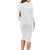 Samoa Lotu Tamaiti Long Sleeve Bodycon Dress Polynesian White Sunday Simple LT9 - Polynesian Pride