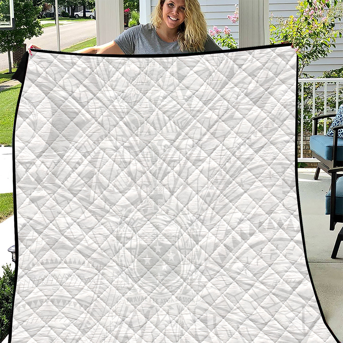 Samoa Lotu Tamaiti Quilt Polynesian White Sunday Simple LT9 White - Polynesian Pride