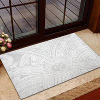 Samoa Lotu Tamaiti Rubber Doormat Polynesian White Sunday Simple LT9 - Polynesian Pride