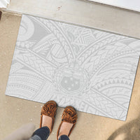 Samoa Lotu Tamaiti Rubber Doormat Polynesian White Sunday Simple LT9 - Polynesian Pride