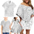 Samoa Lotu Tamait Family Matching Off Shoulder Short Dress and Hawaiian Shirt Tropical Plant White Sunday With Polynesia Pattern LT9 - Polynesian Pride