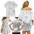 Samoa Lotu Tamait Family Matching Off Shoulder Short Dress and Hawaiian Shirt Tropical Plant White Sunday With Polynesia Pattern LT9 - Polynesian Pride