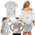 Samoa Lotu Tamait Family Matching Off Shoulder Short Dress and Hawaiian Shirt Tropical Plant White Sunday With Polynesia Pattern LT9 - Polynesian Pride