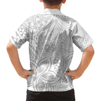 Samoa Lotu Tamait Family Matching Summer Maxi Dress and Hawaiian Shirt Tropical Plant White Sunday With Polynesia Pattern LT9 - Polynesian Pride