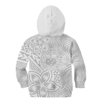 Samoa Lotu Tamait Kid Hoodie Tropical Plant White Sunday With Polynesia Pattern LT9 - Polynesian Pride