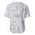 Personalised Samoa Lotu Tamait Baseball Jersey Tropical Plant White Sunday With Polynesia Pattern LT9 - Polynesian Pride