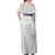 Personalised Samoa Lotu Tamait Off Shoulder Maxi Dress Tropical Plant White Sunday With Polynesia Pattern LT9 - Polynesian Pride