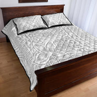 Personalised Samoa Lotu Tamait Quilt Bed Set Tropical Plant White Sunday With Polynesia Pattern LT9 - Polynesian Pride