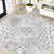 Personalised Samoa Lotu Tamait Round Carpet Tropical Plant White Sunday With Polynesia Pattern LT9 White - Polynesian Pride