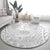 Personalised Samoa Lotu Tamait Round Carpet Tropical Plant White Sunday With Polynesia Pattern LT9 - Polynesian Pride