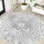 Personalised Tonga White Sunday Round Carpet Tropical Plant With Polynesian Pattern LT9 White - Polynesian Pride