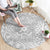 Personalised Tonga White Sunday Round Carpet Tropical Plant With Polynesian Pattern LT9 - Polynesian Pride