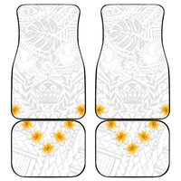 Tonga White Sunday Car Mats Polynesian Plumeria Tribal Simple LT9 White - Polynesian Pride