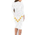 Tonga White Sunday Family Matching Long Sleeve Bodycon Dress and Hawaiian Shirt Polynesian Plumeria Tribal Simple LT9 - Polynesian Pride