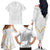 Tonga White Sunday Family Matching Off Shoulder Long Sleeve Dress and Hawaiian Shirt Polynesian Plumeria Tribal Simple LT9 - Polynesian Pride