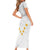 Tonga White Sunday Family Matching Short Sleeve Bodycon Dress and Hawaiian Shirt Polynesian Plumeria Tribal Simple LT9 - Polynesian Pride