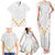 Tonga White Sunday Family Matching Tank Maxi Dress and Hawaiian Shirt Polynesian Plumeria Tribal Simple LT9 - Polynesian Pride