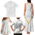 Tonga White Sunday Family Matching Tank Maxi Dress and Hawaiian Shirt Polynesian Plumeria Tribal Simple LT9 - Polynesian Pride