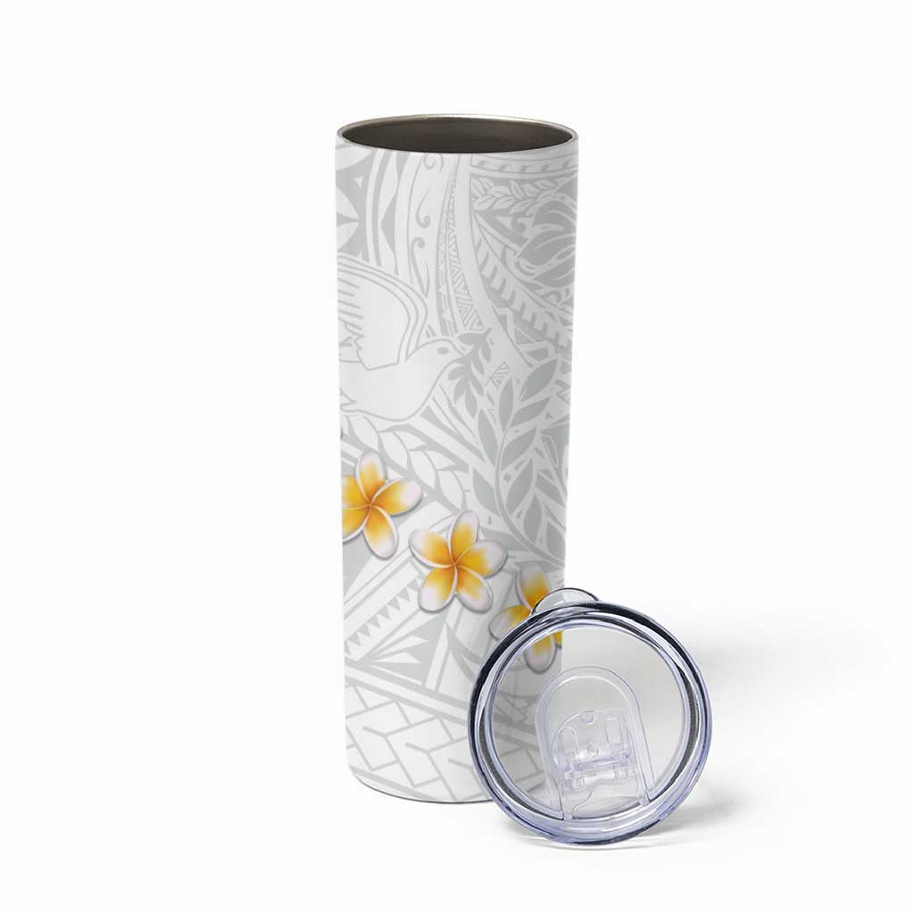 Tonga White Sunday Skinny Tumbler Polynesian Tribal Simple