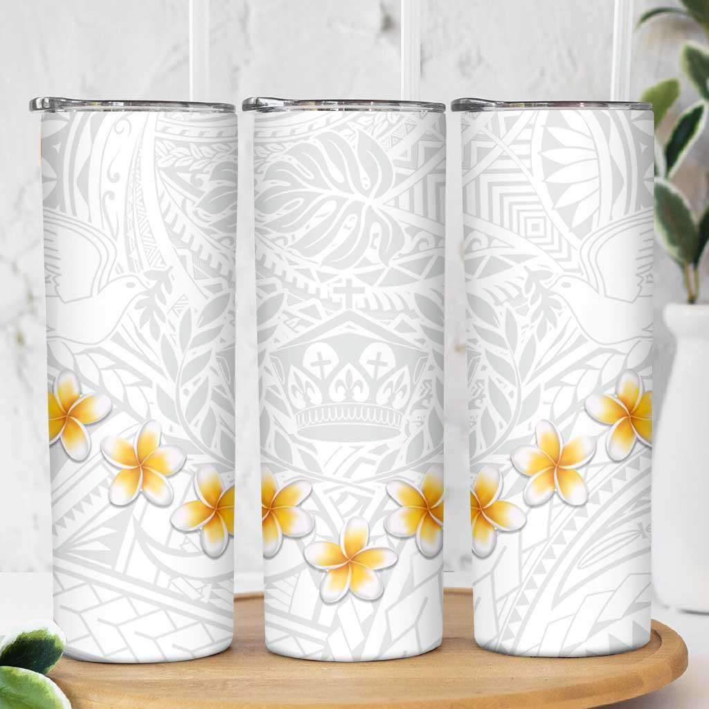 Tonga White Sunday Skinny Tumbler Polynesian Tribal Simple